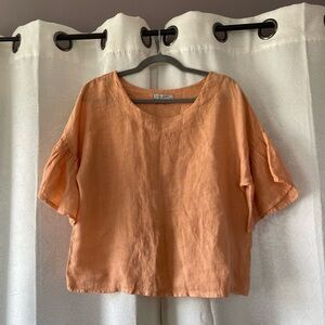 Relaxed Linen Boxy Top